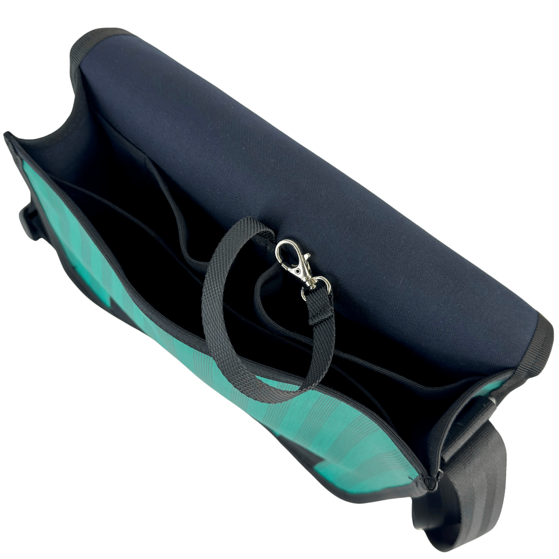 Umhängetasche «Zugvögel» umhaengetasche-zugvoegel-gross-offen-gru