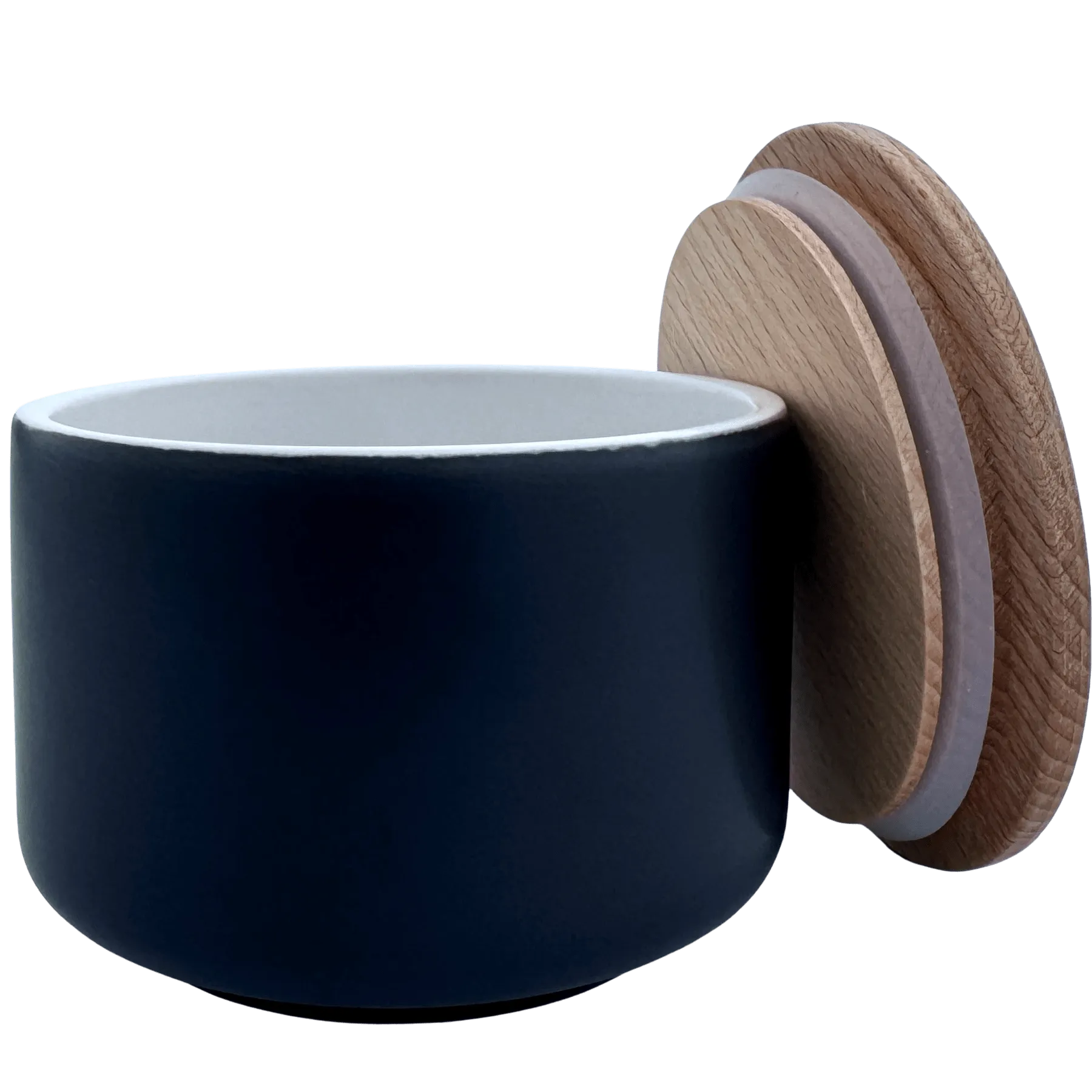 Keramik Töpfli mit Buchenholzdeckel