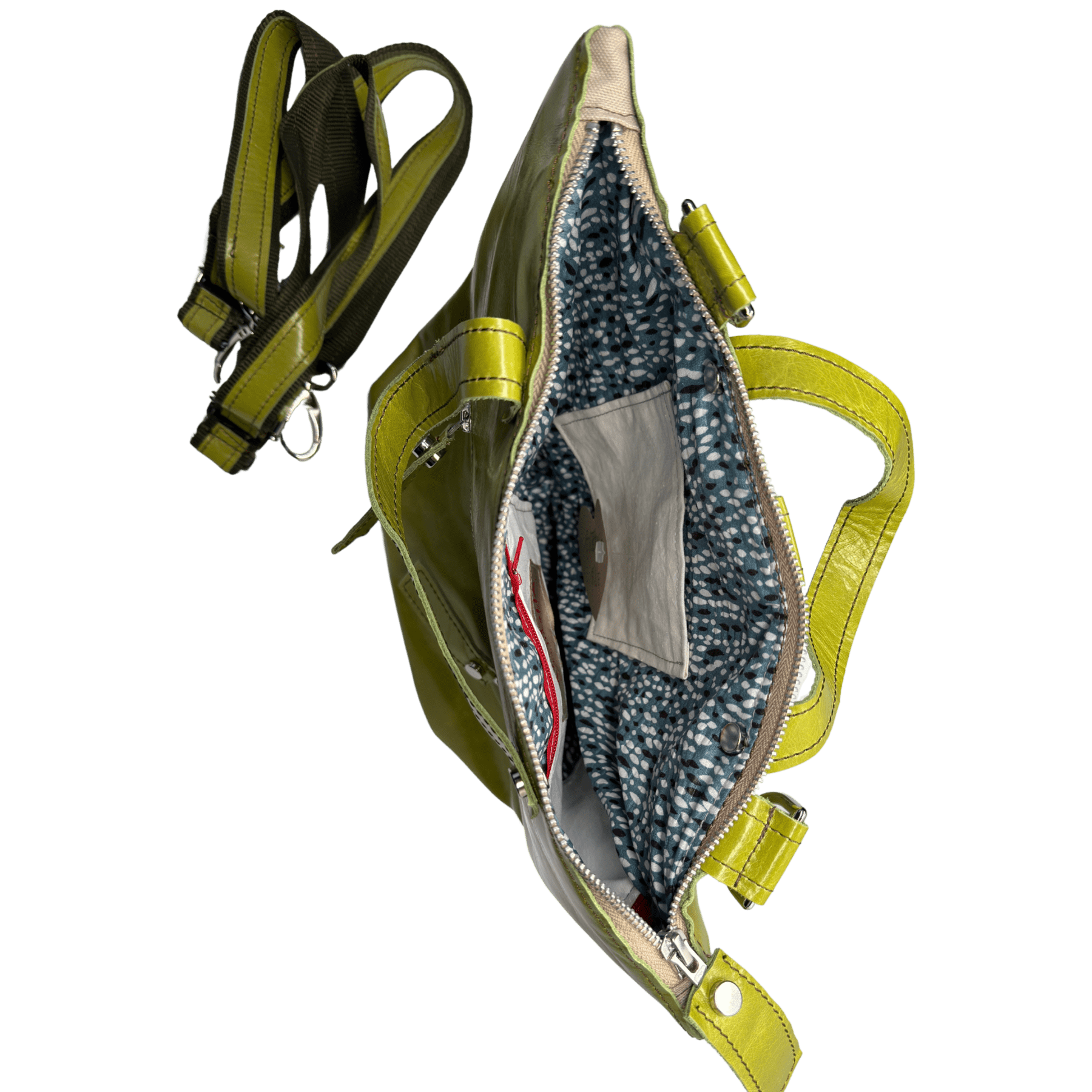 Lederrucksack/Tasche battaglia-rucksack-umhaengetasche-innen