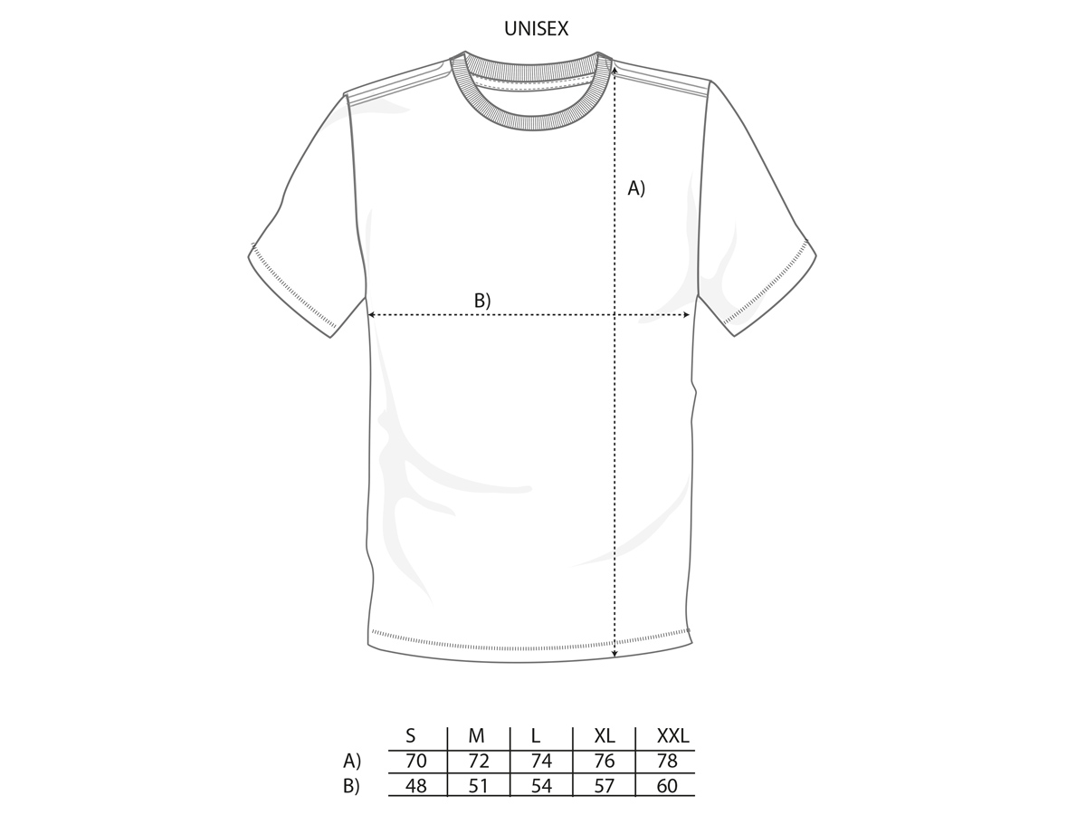 Unisex-T-Shirt schiefergrau BIO