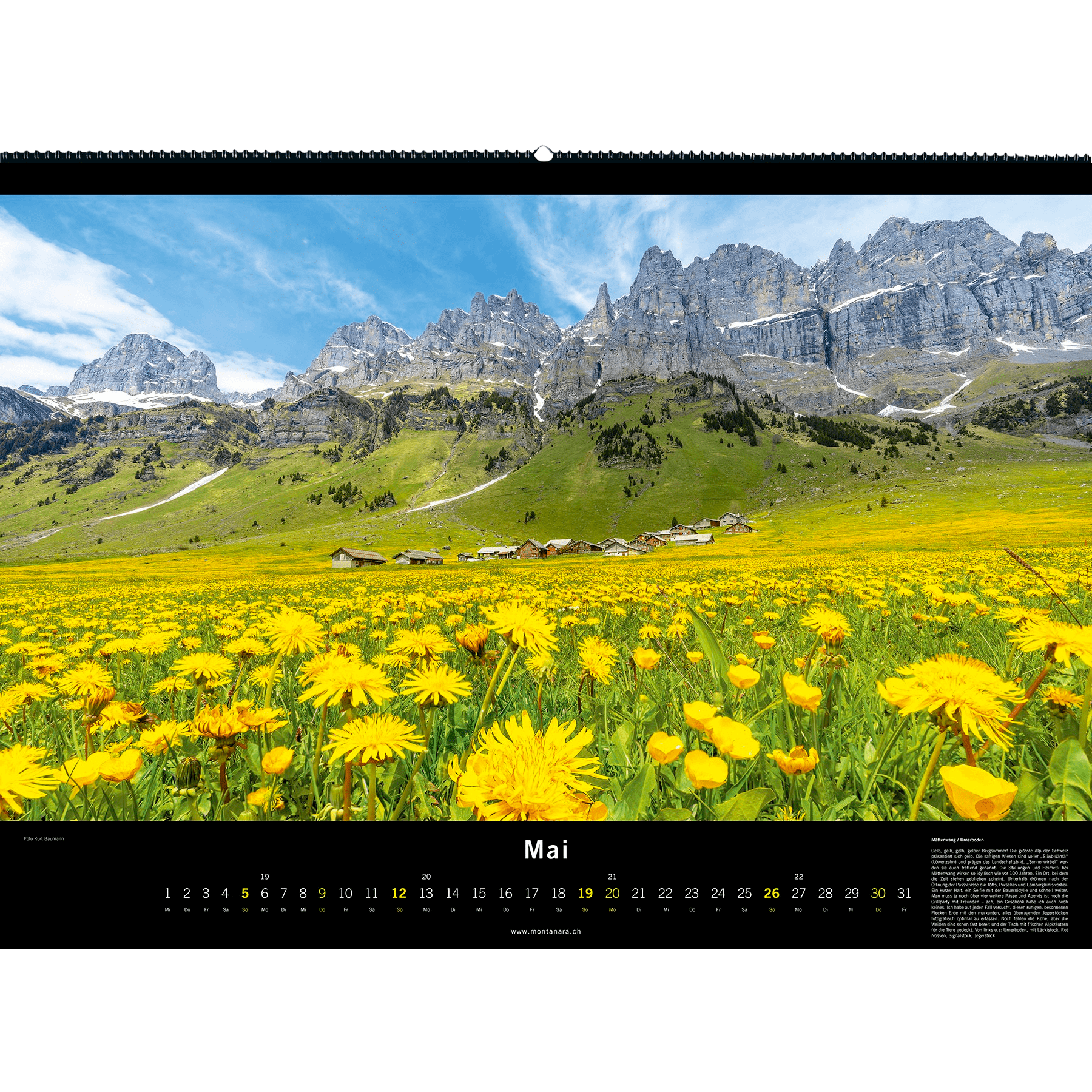 Fotokalender «Urner Alpen 2024»