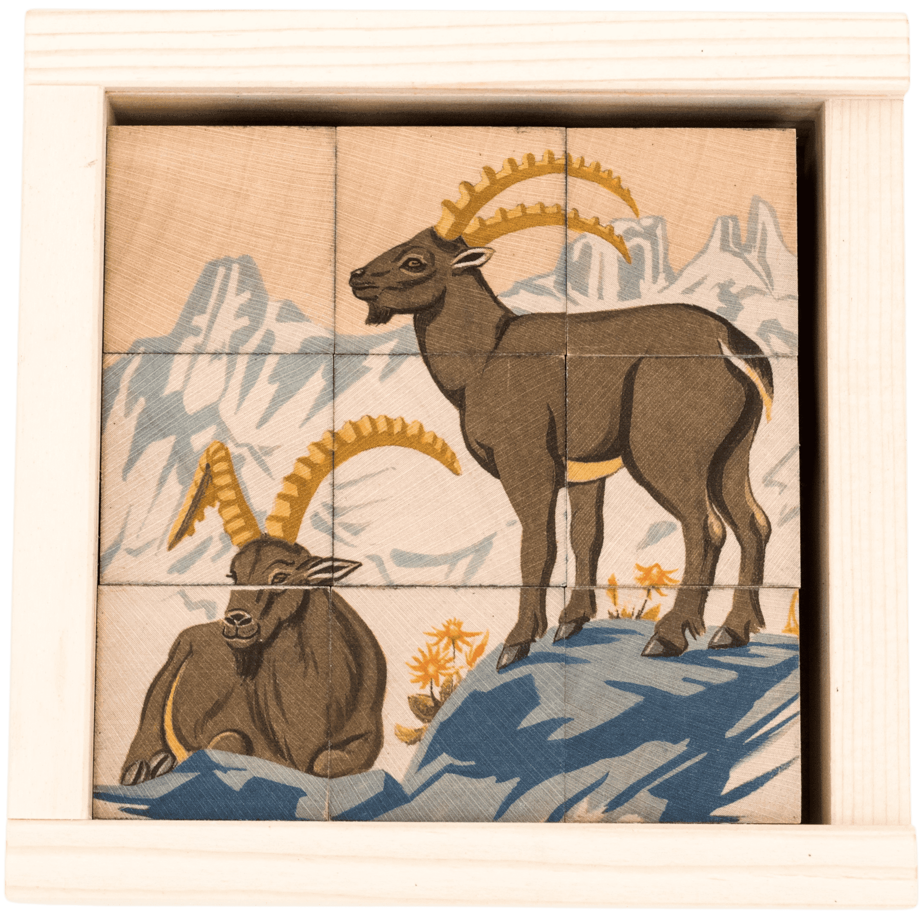 Klötzlipuzzle «Bergtiere»