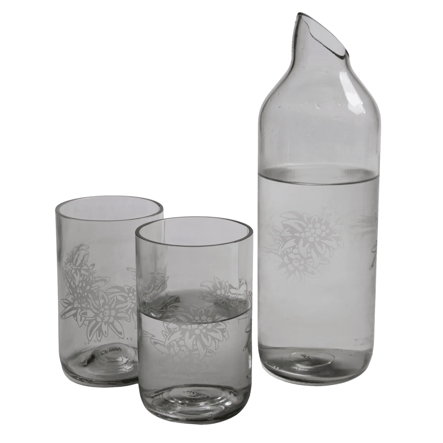 glas-altglas-upcycling_edelweiss_glaeser-flasche_wasser