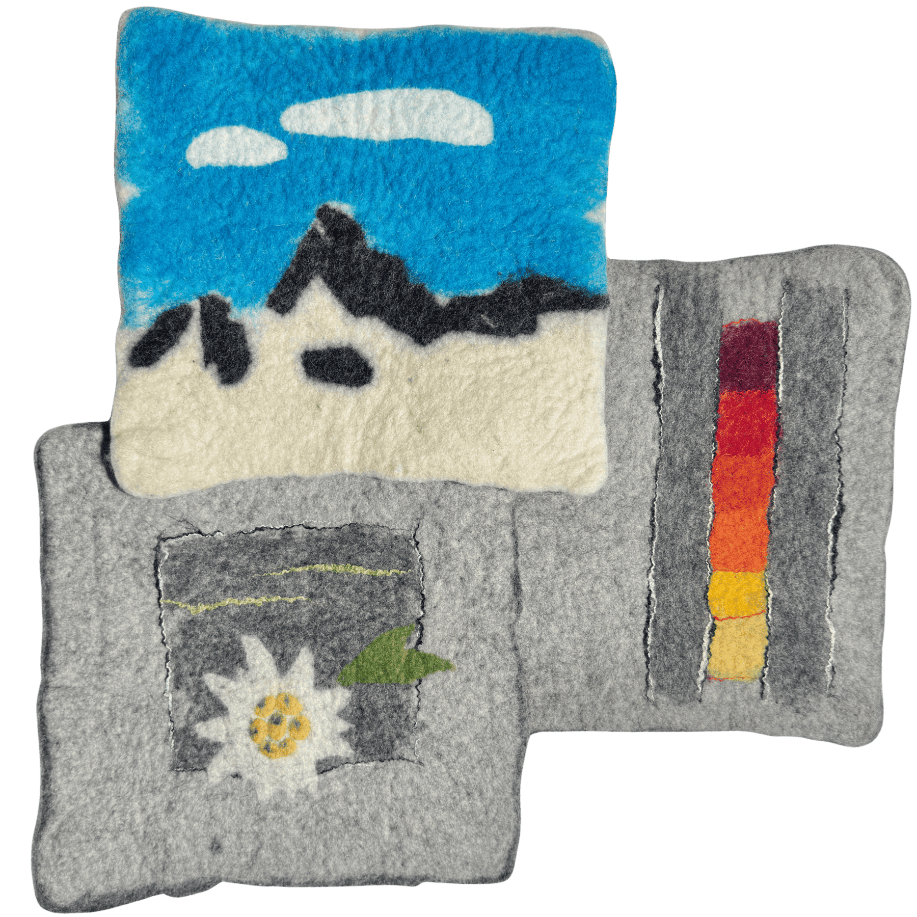 Wanderblätz Sitzunterlage Alpen-Shop wanderblaetz-sitzunterlagen-drei-motive-schurwolle-uri