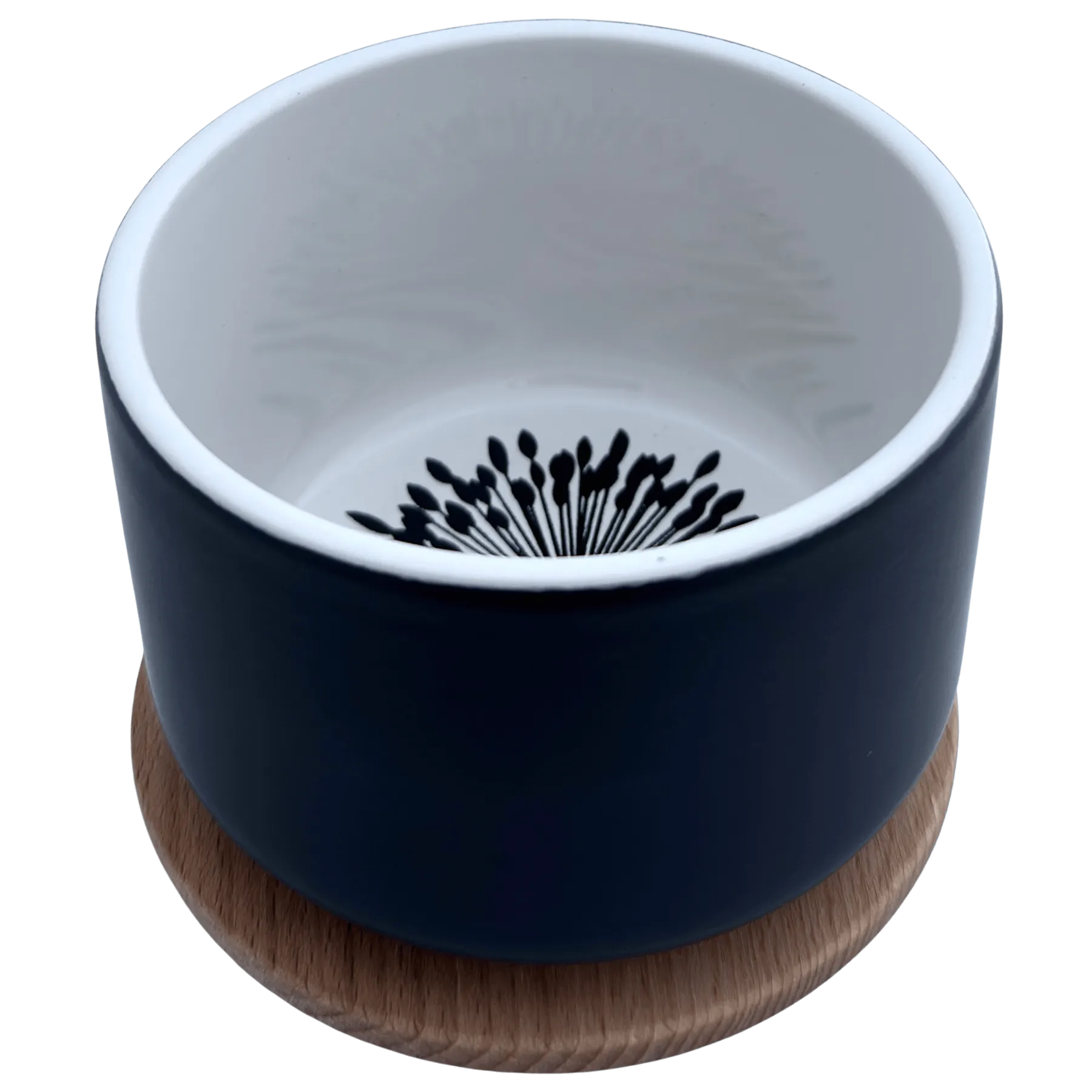 Keramik Töpfli mit Buchenholzdeckel